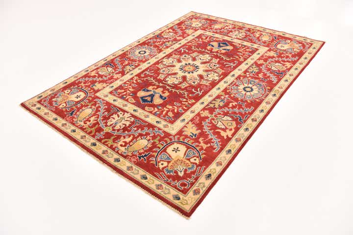 5' 2 x 7' 3 Hand Knotted Kazak Rug