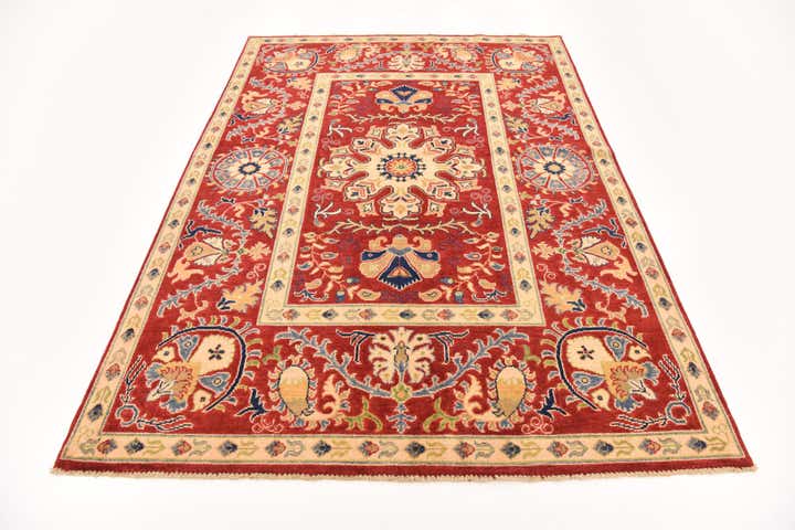 5' 2 x 7' 3 Hand Knotted Kazak Rug