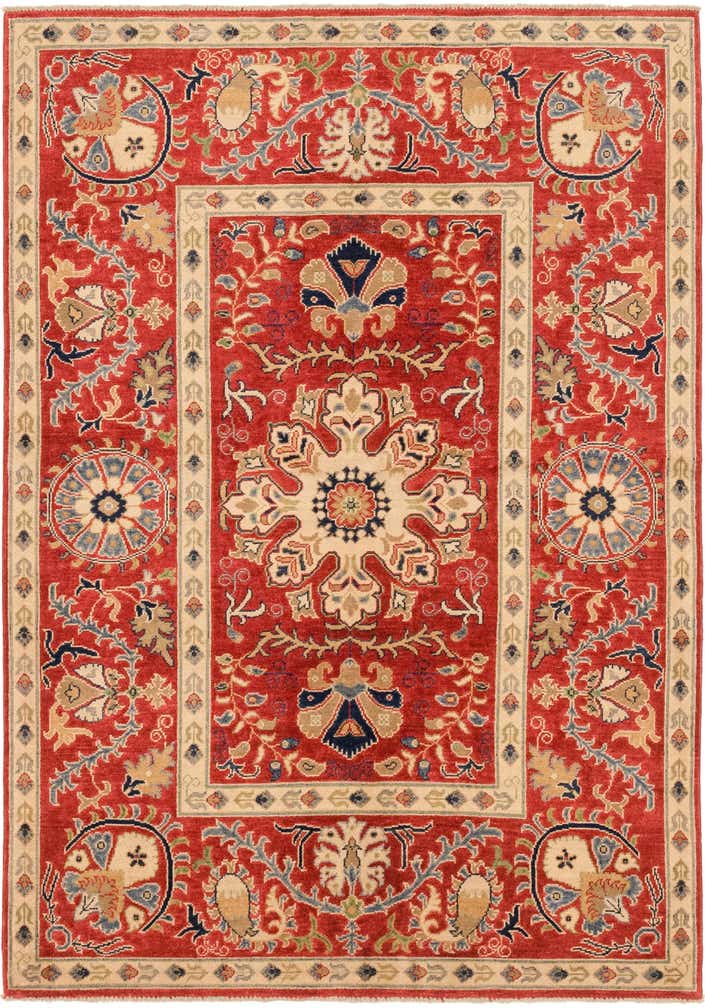 5' 2 x 7' 3 Hand Knotted Kazak Rug