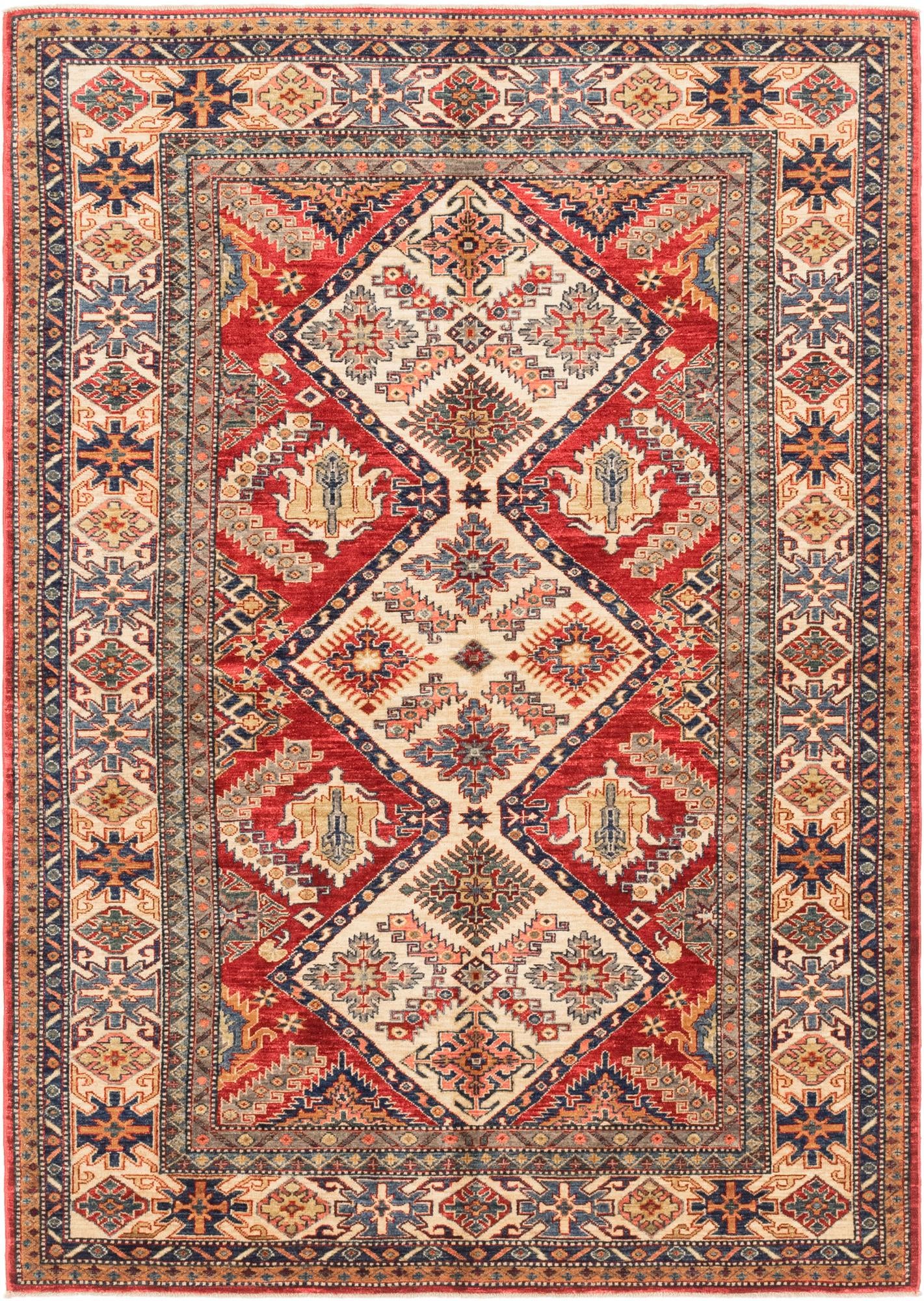 5' 8 x 8' 2 Hand Knotted Kazak Oriental Rug