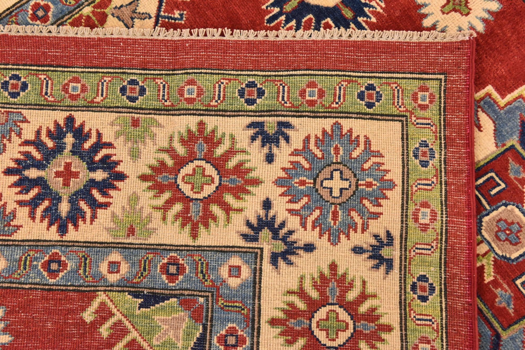 6' 7 x 9' 7 Hand Knotted Kazak Rug