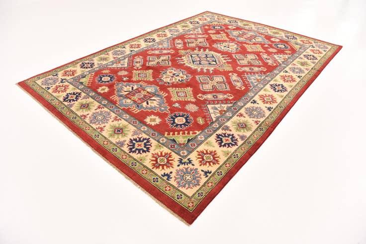 Detail image of 6' 7 x 9' 7 Hand Knotted Kazak Rug