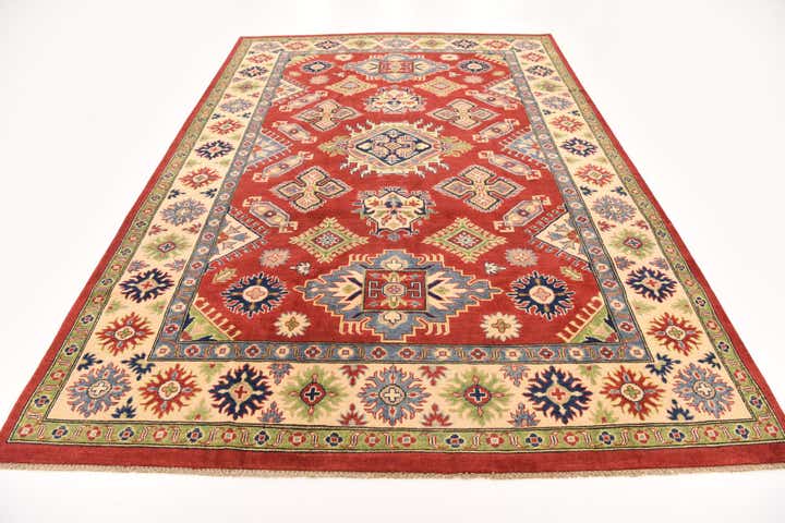 6' 7 x 9' 7 Hand Knotted Kazak Rug