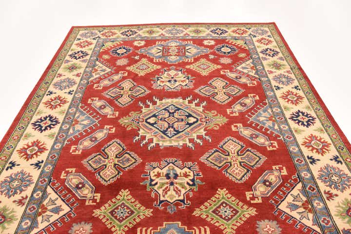 6' 7 x 9' 7 Hand Knotted Kazak Rug