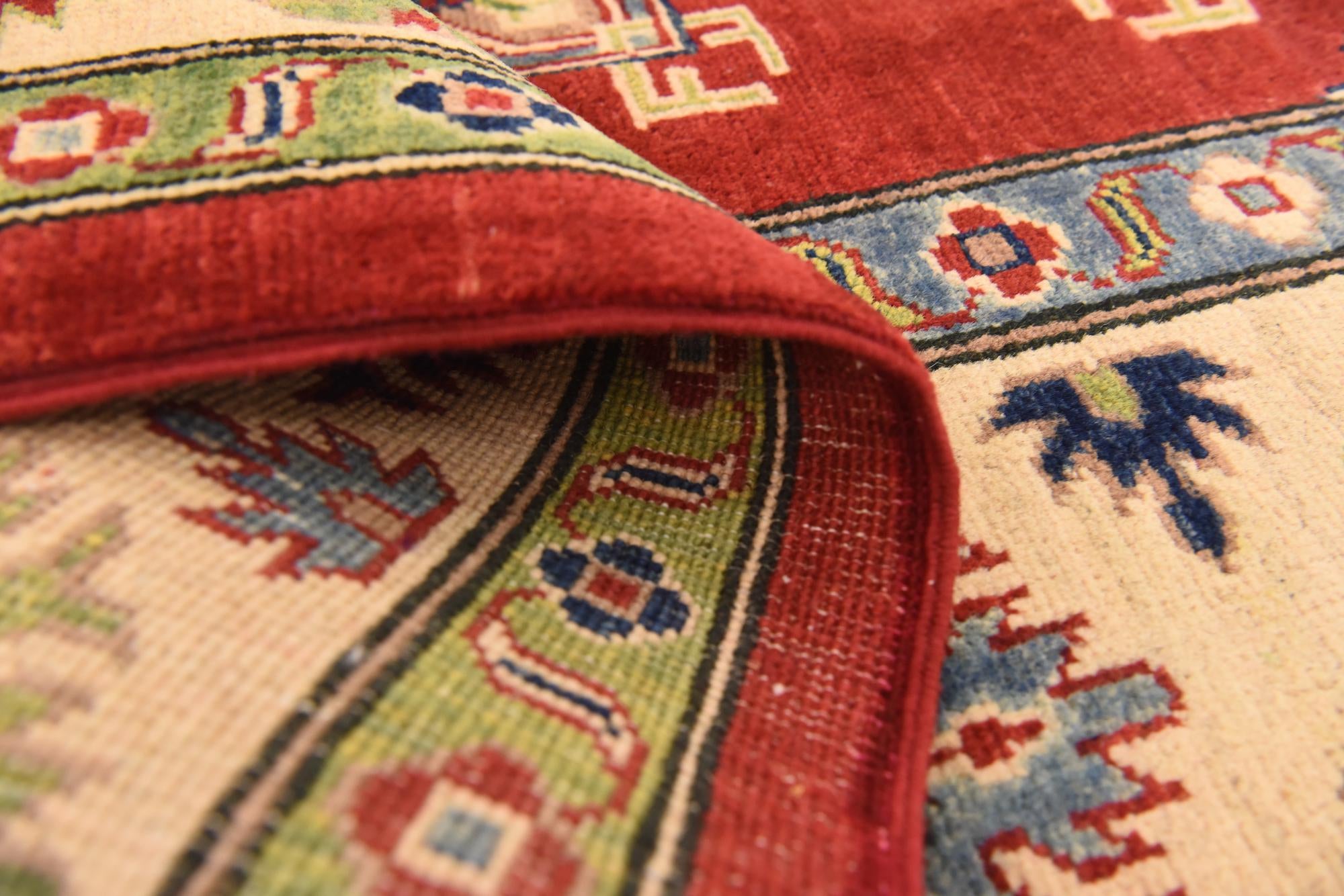 6' 7 x 9' 7 Hand Knotted Kazak Rug