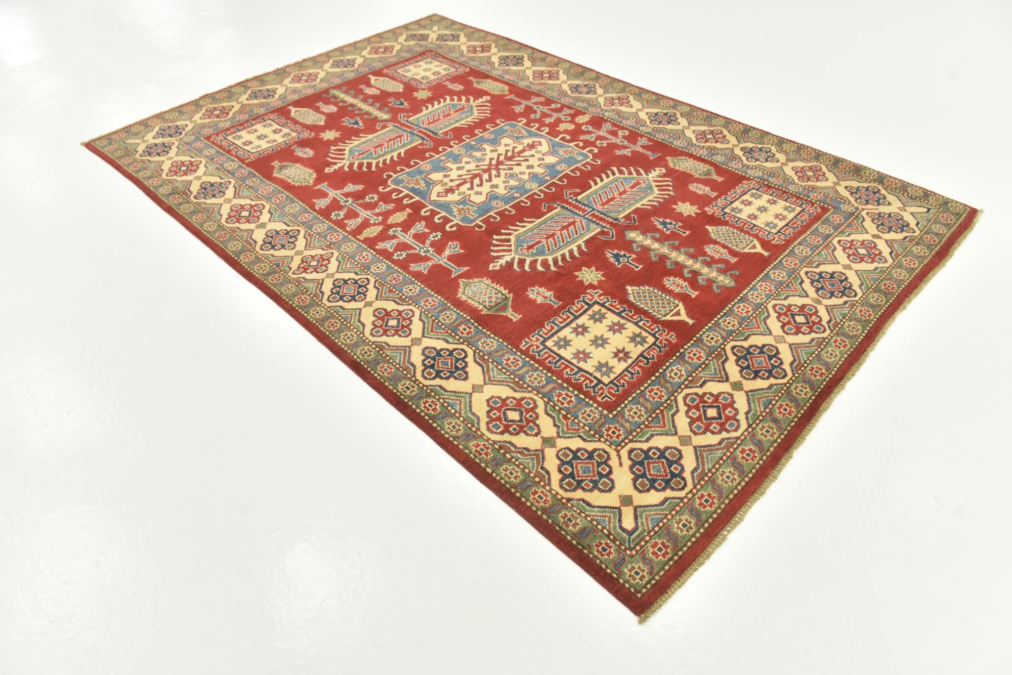 5' 10 x 8' 10 Hand Knotted Kazak Rug