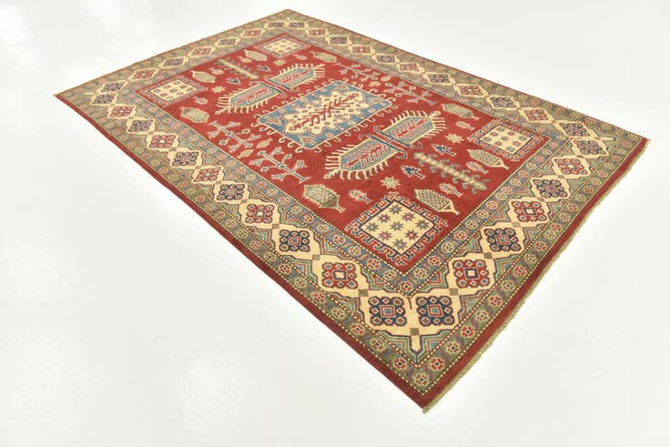 Detailansicht von 180cm x 270cm Handgeknüpft Kazak Teppich