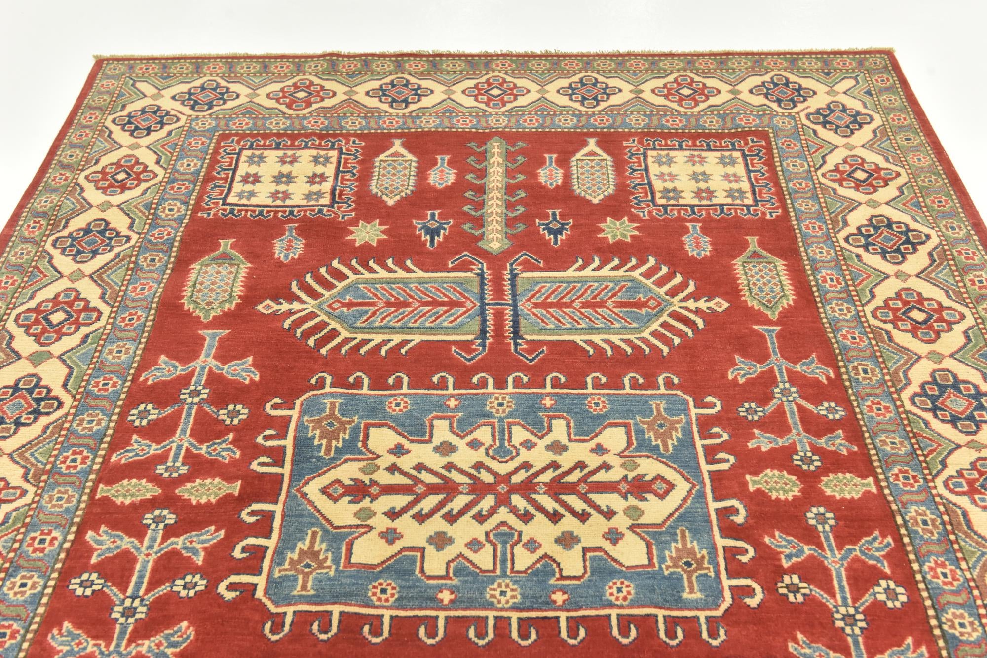 5' 10 x 8' 10 Hand Knotted Kazak Rug