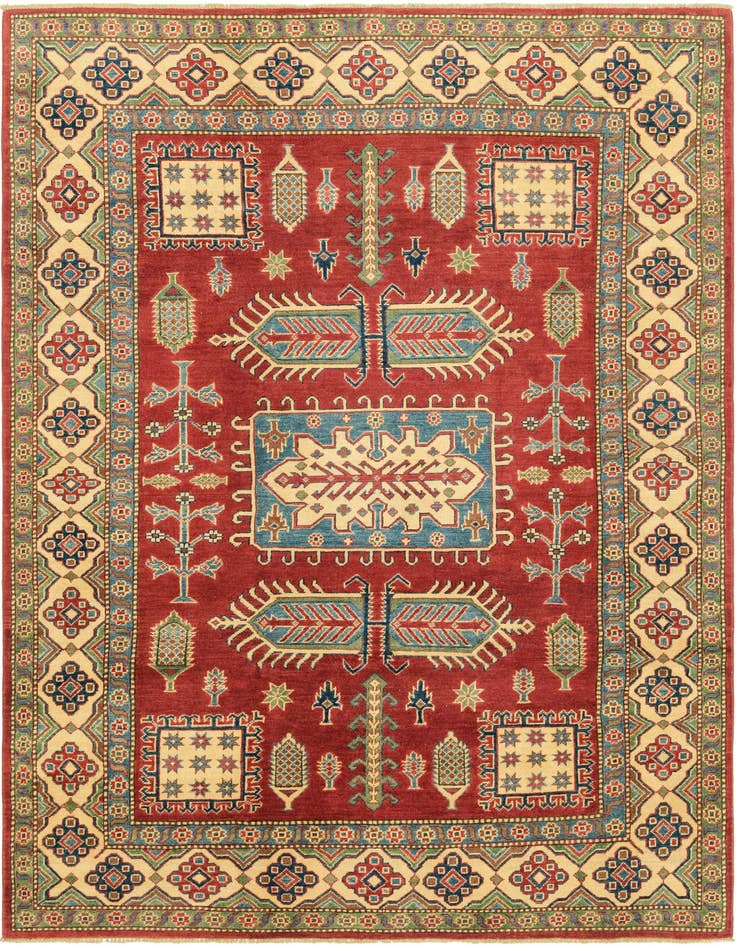 Detail image of 5' 10 x 8' 10 Hand Knotted Kazak Rug
