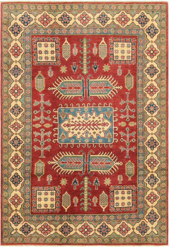 Detailansicht von 180cm x 270cm Handgeknüpft Kazak Teppich