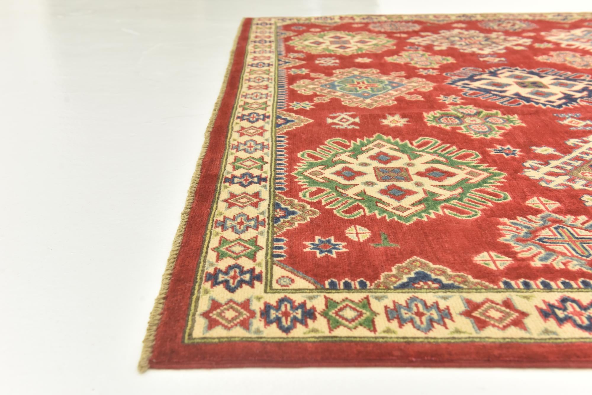 6' 6 x 9' 10 Hand Knotted Kazak Rug