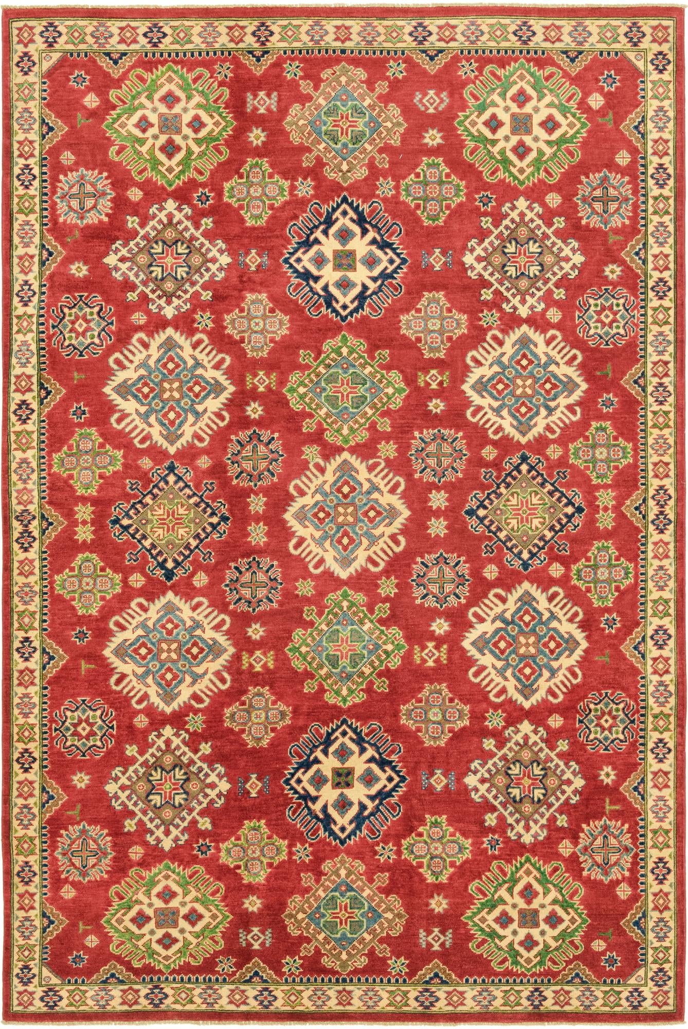 6' 6 x 9' 10 Hand Knotted Kazak Rug