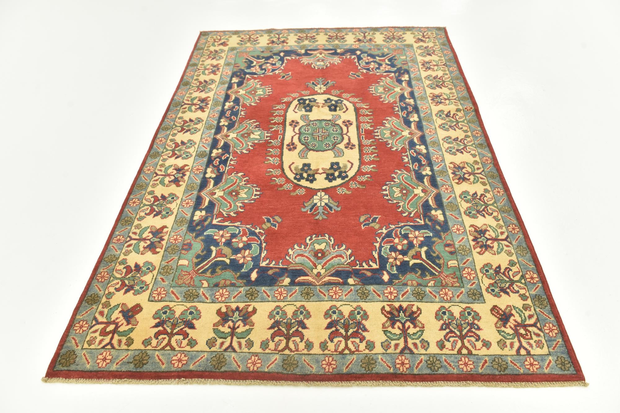 4' 10 x 7' 2 Hand Knotted Kazak Rug