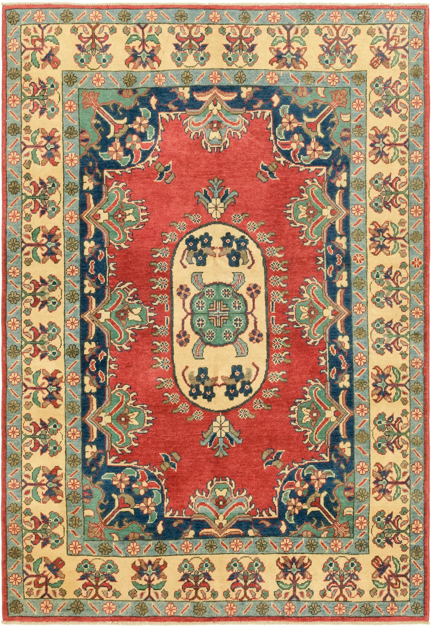 4' 10 x 7' 2 Hand Knotted Kazak Rug
