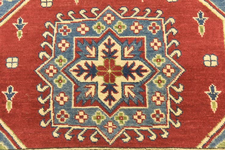 Detail image of 4' x 5' 9 Hand Knotted Kazak Rug