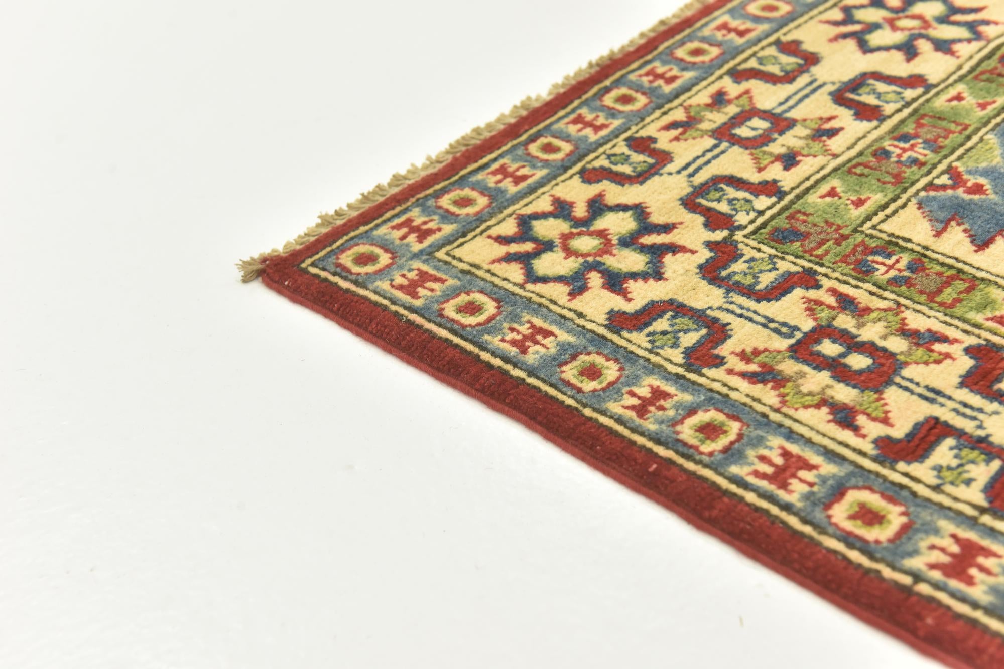 4' x 5' 9 Hand Knotted Kazak Rug
