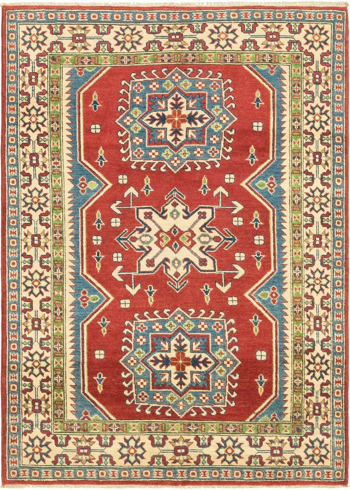 4' x 5' 9 Hand Knotted Kazak Rug