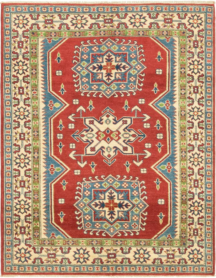 Detail image of 4' x 5' 9 Hand Knotted Kazak Rug