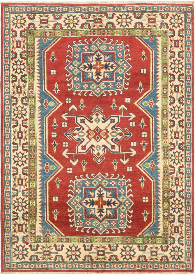 Detail image of 4' x 5' 9 Hand Knotted Kazak Rug