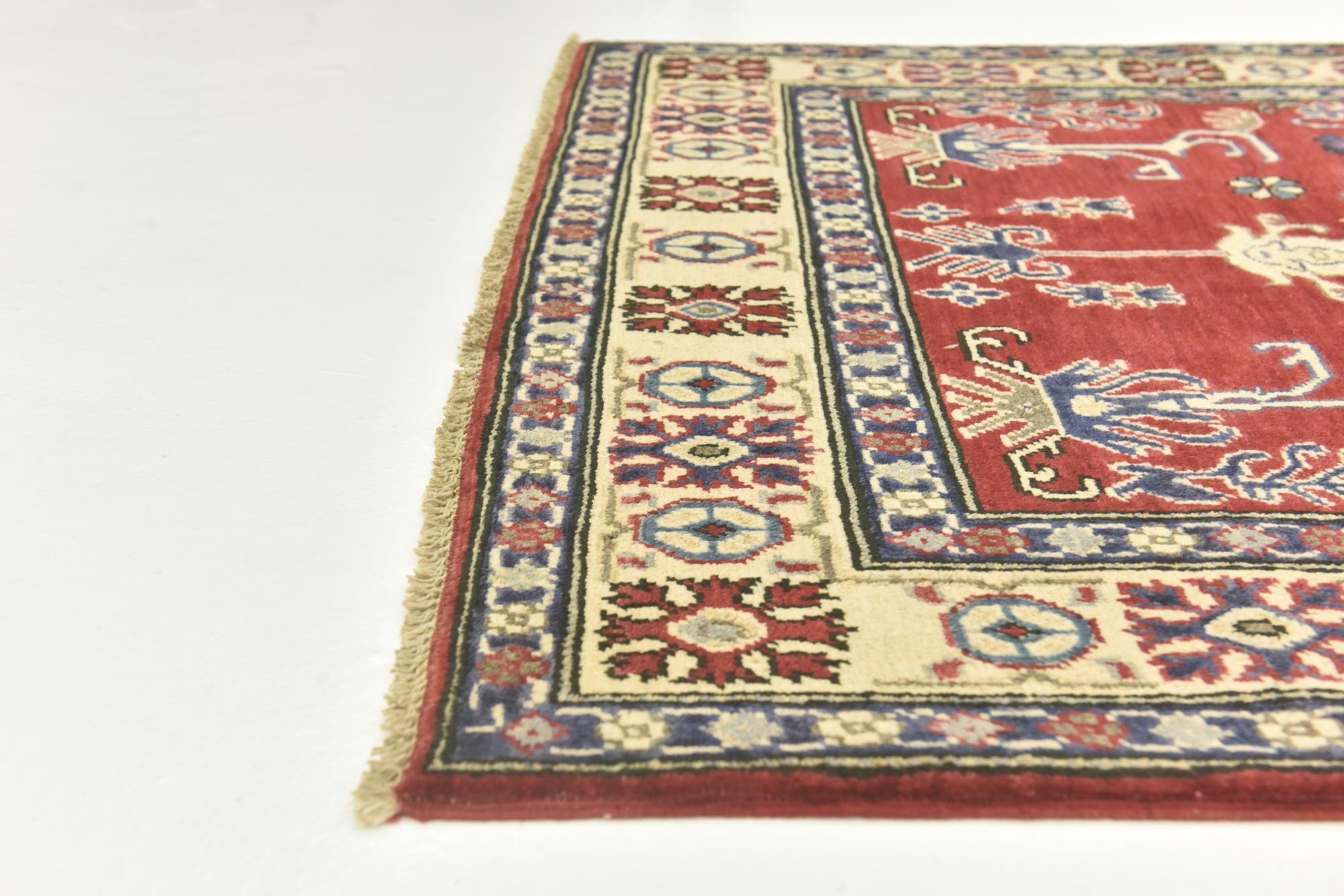 3' 10 x 5' 10 Hand Knotted Kazak Rug