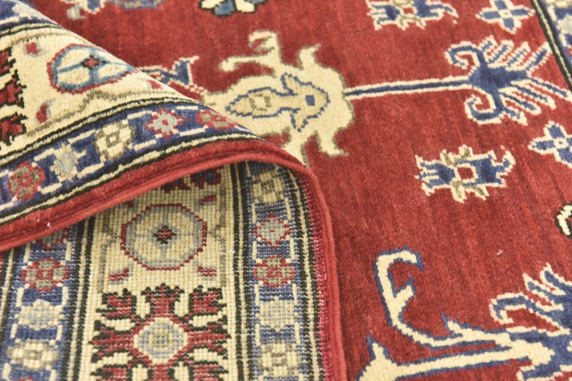 3' 10 x 5' 10 Hand Knotted Kazak Rug