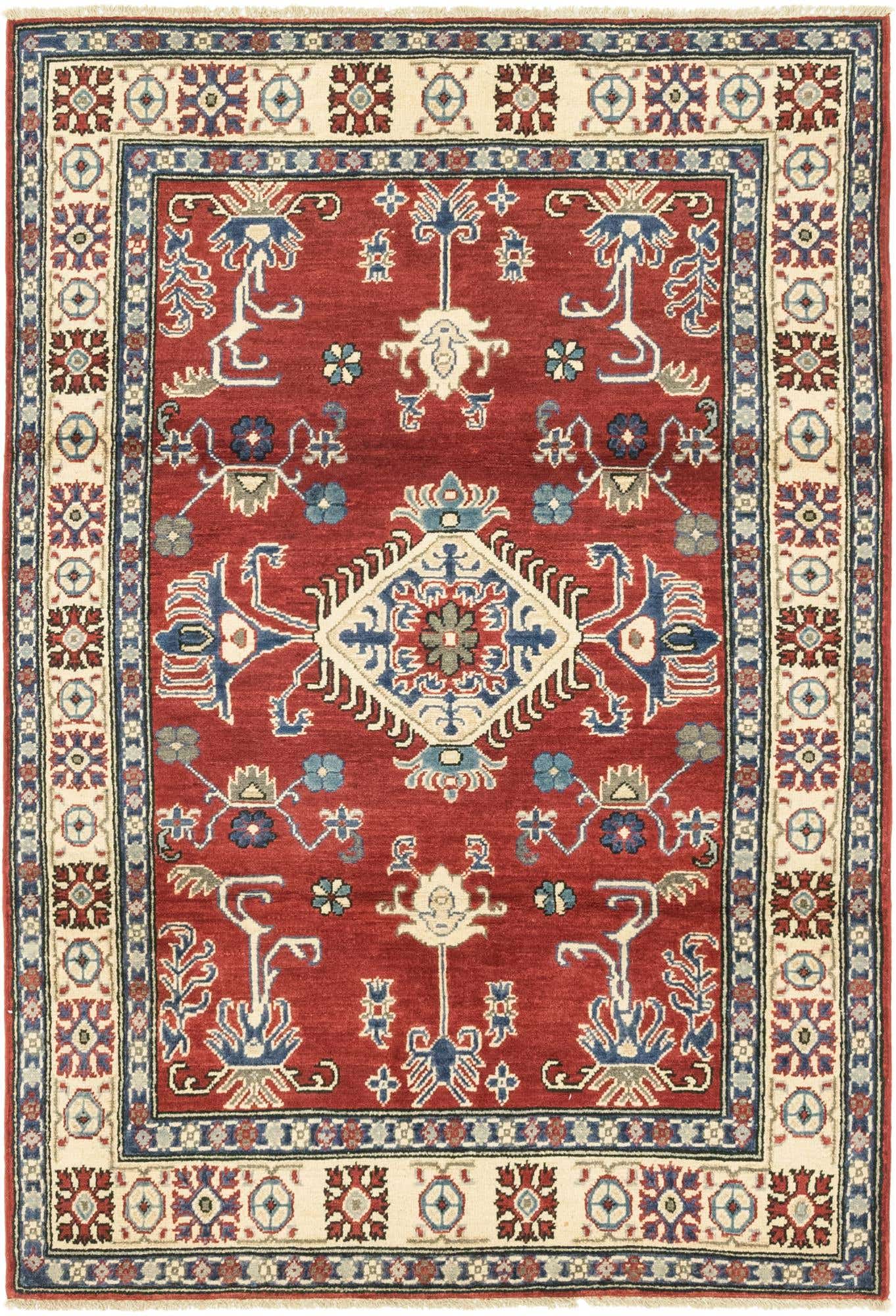 3' 10 x 5' 10 Hand Knotted Kazak Rug