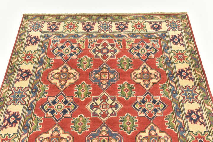 4' x 6' 2 Hand Knotted Kazak Rug