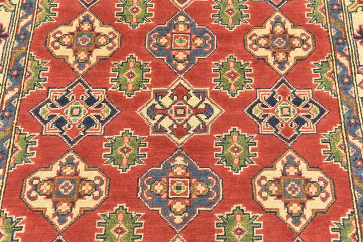 4' x 6' 2 Hand Knotted Kazak Rug