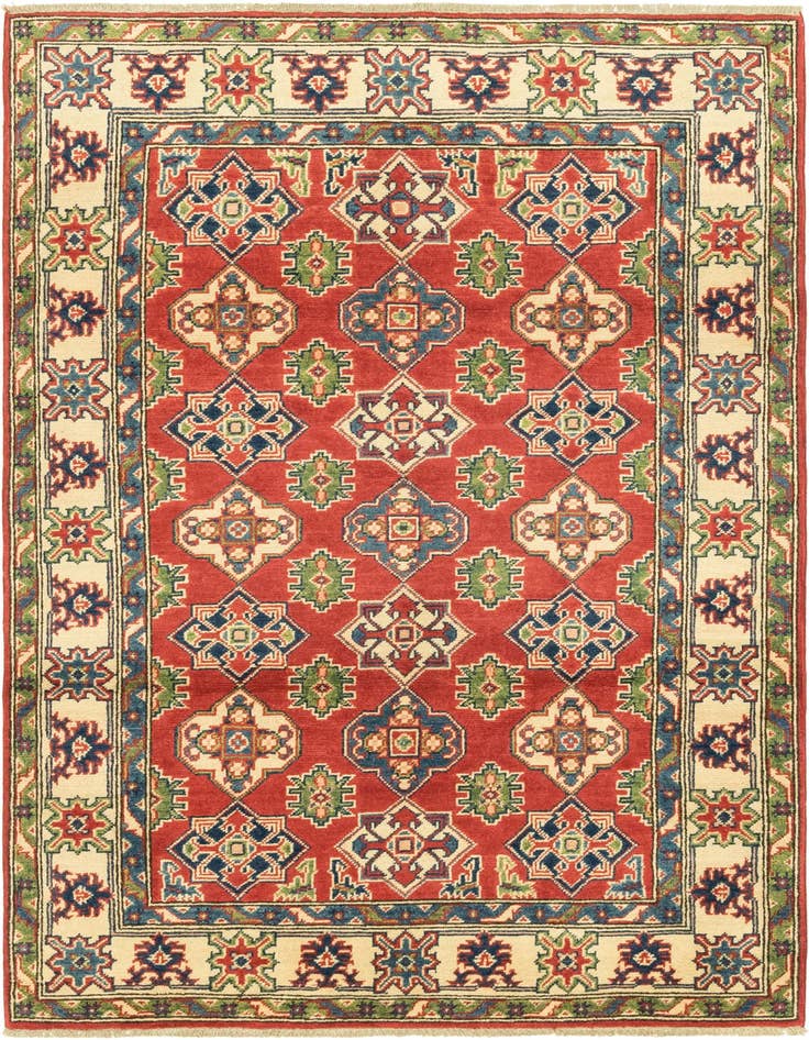 Detail image of 4' x 6' 2 Hand Knotted Kazak Rug