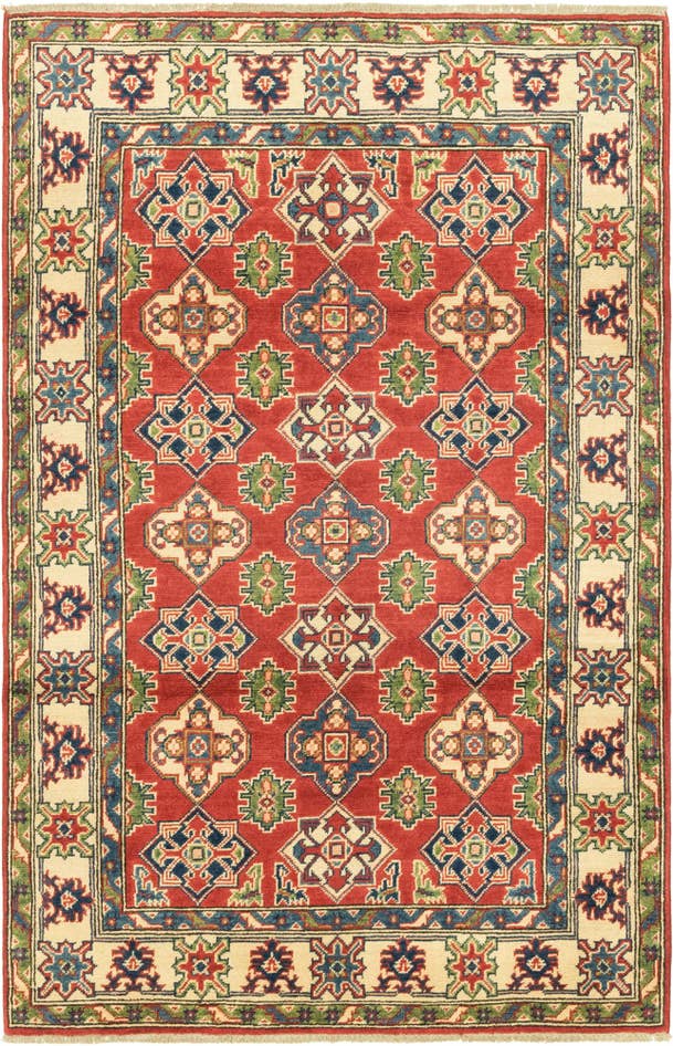 Detail image of 4' x 6' 2 Hand Knotted Kazak Rug