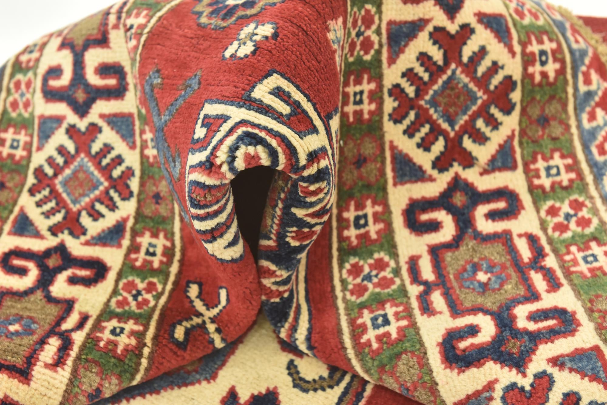 120cm x 185cm anudado a mano Kazak Alfombra