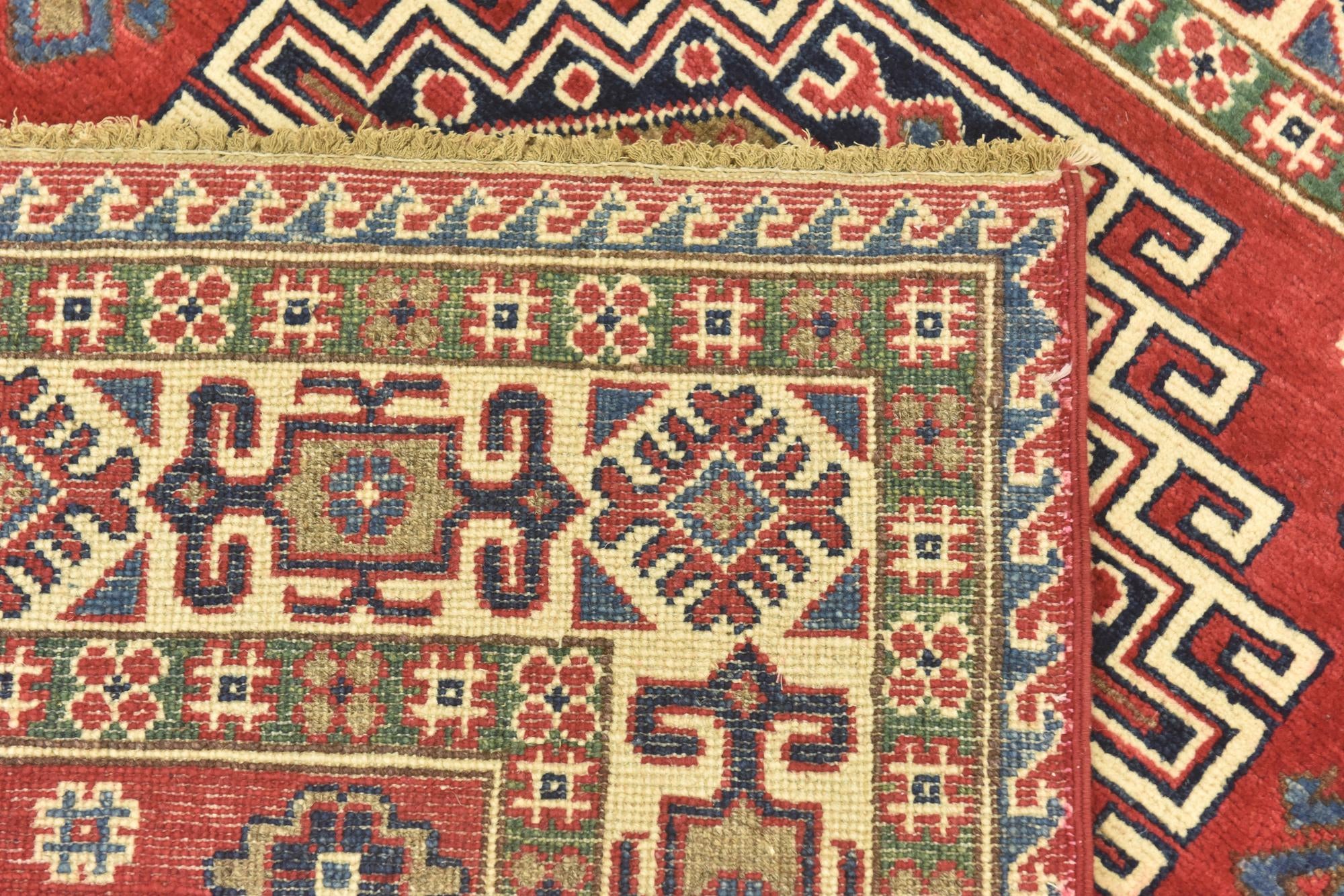 120cm x 185cm anudado a mano Kazak Alfombra