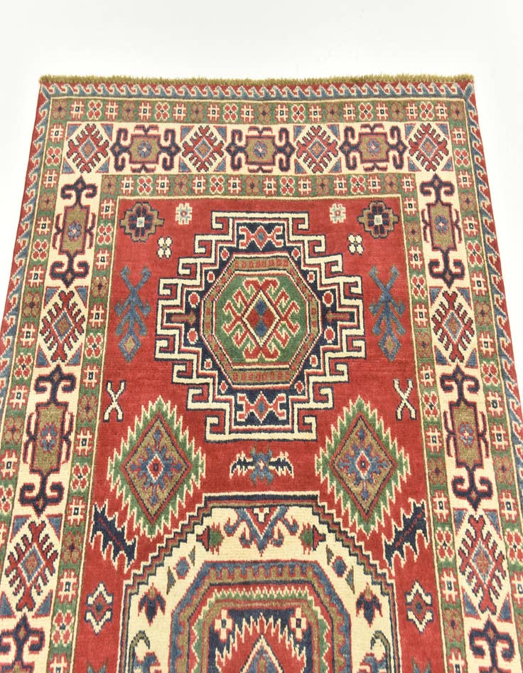 Detail image of 4' x 6'  Hand Knotted Kazak Rug