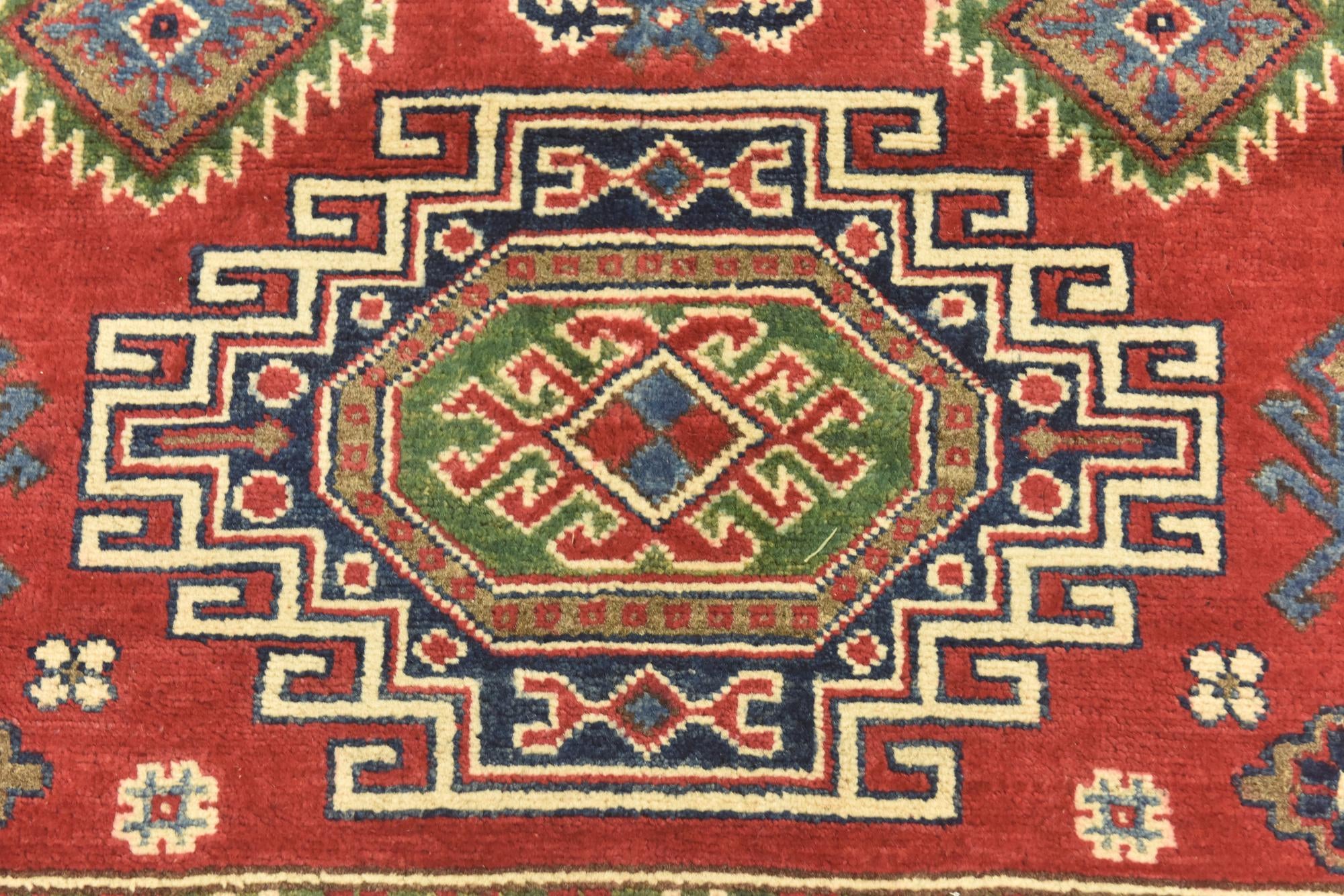 120cm x 185cm anudado a mano Kazak Alfombra