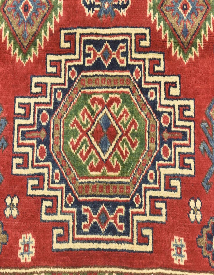 Detail image of 4' x 6'  Hand Knotted Kazak Rug