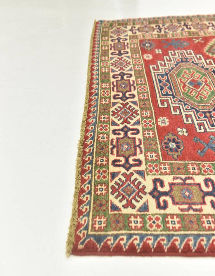 Detail image of 4' x 6'  Hand Knotted Kazak Rug