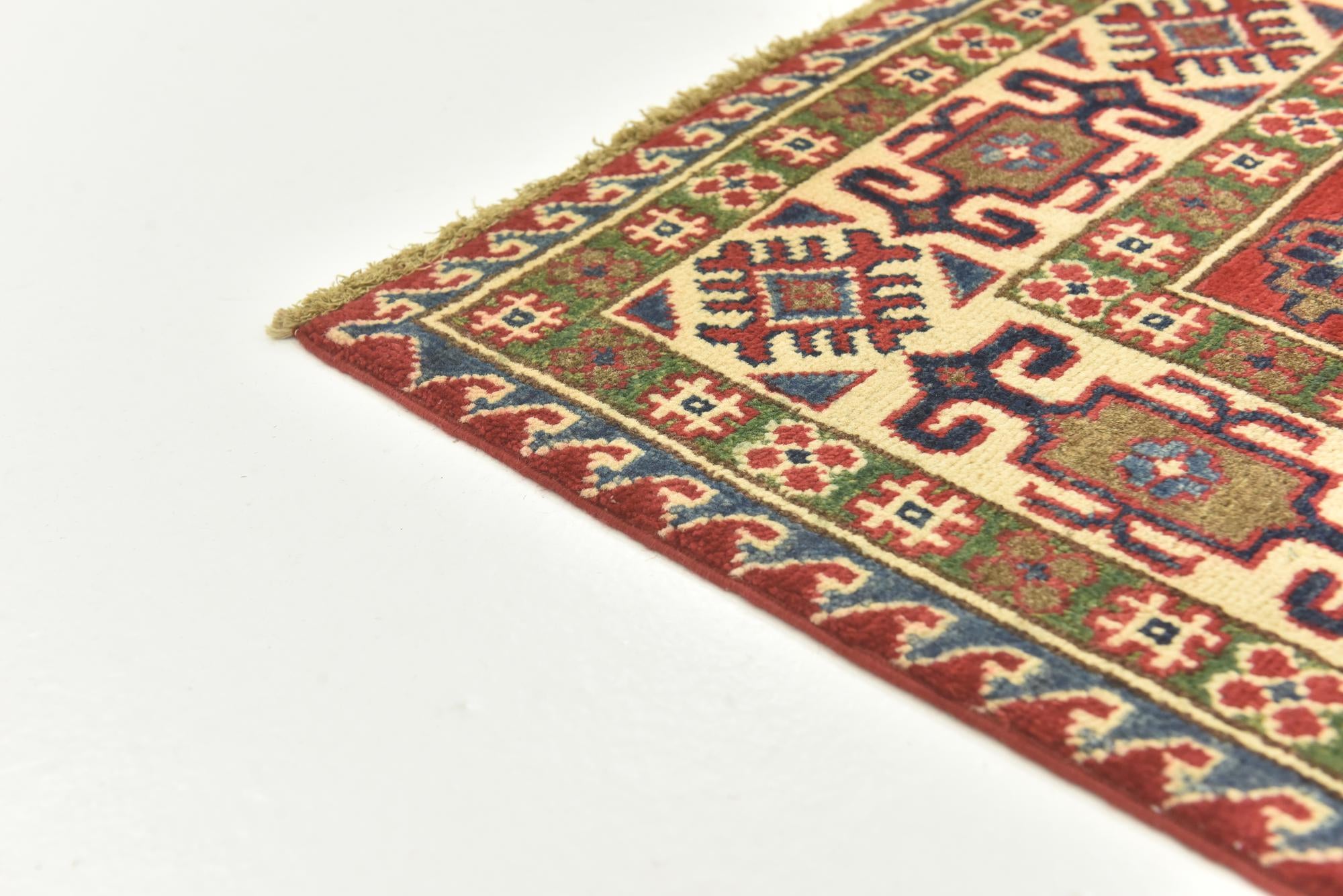 120cm x 185cm anudado a mano Kazak Alfombra