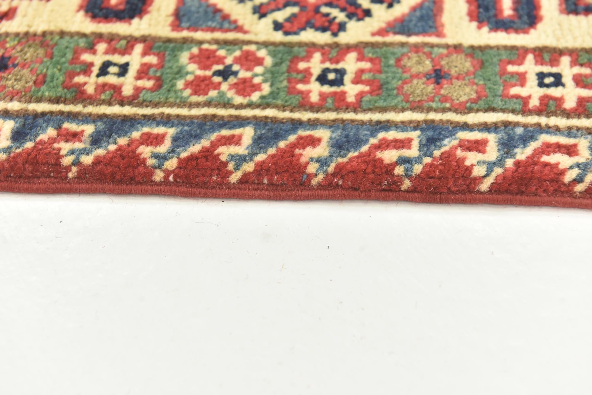 120cm x 185cm anudado a mano Kazak Alfombra