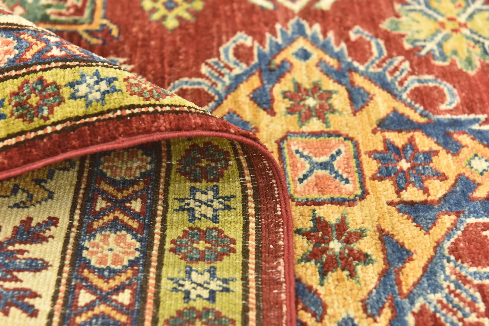5' 8 x 8' Hand Knotted Kazak Oriental Rug