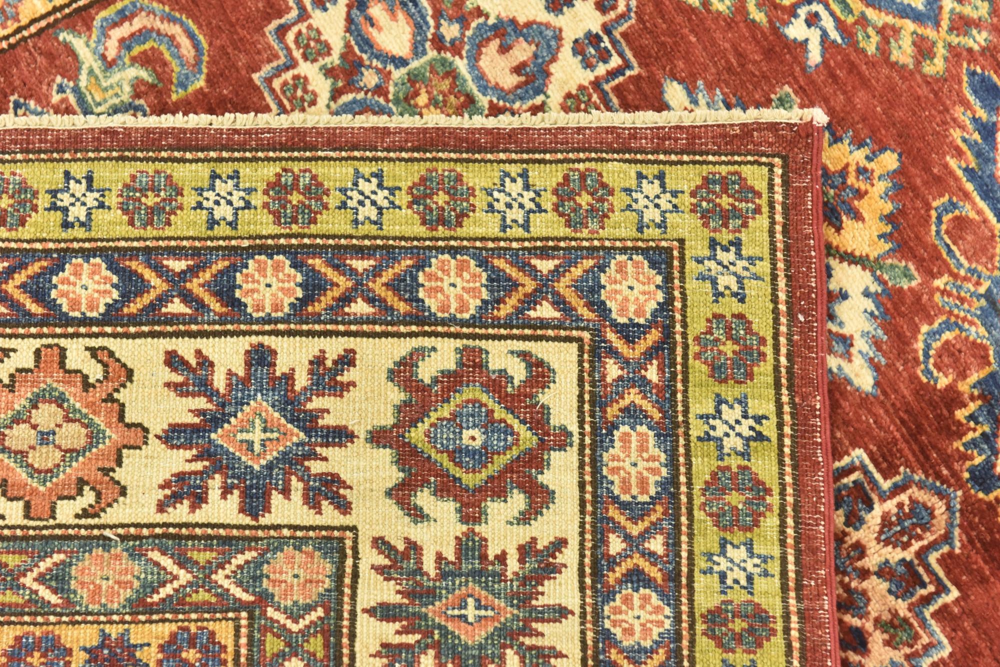 5' 8 x 8' Hand Knotted Kazak Oriental Rug