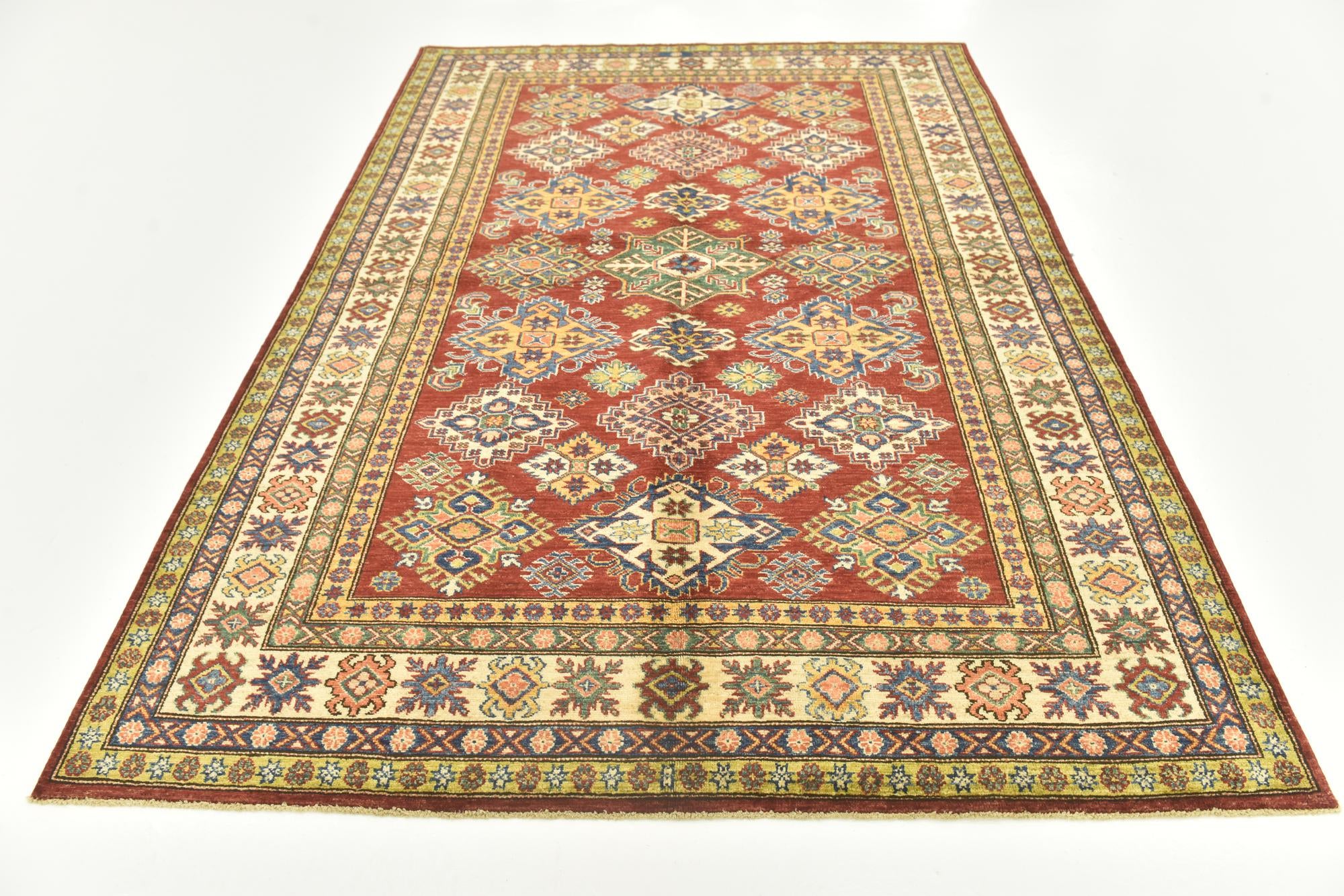 5' 8 x 8' Hand Knotted Kazak Oriental Rug