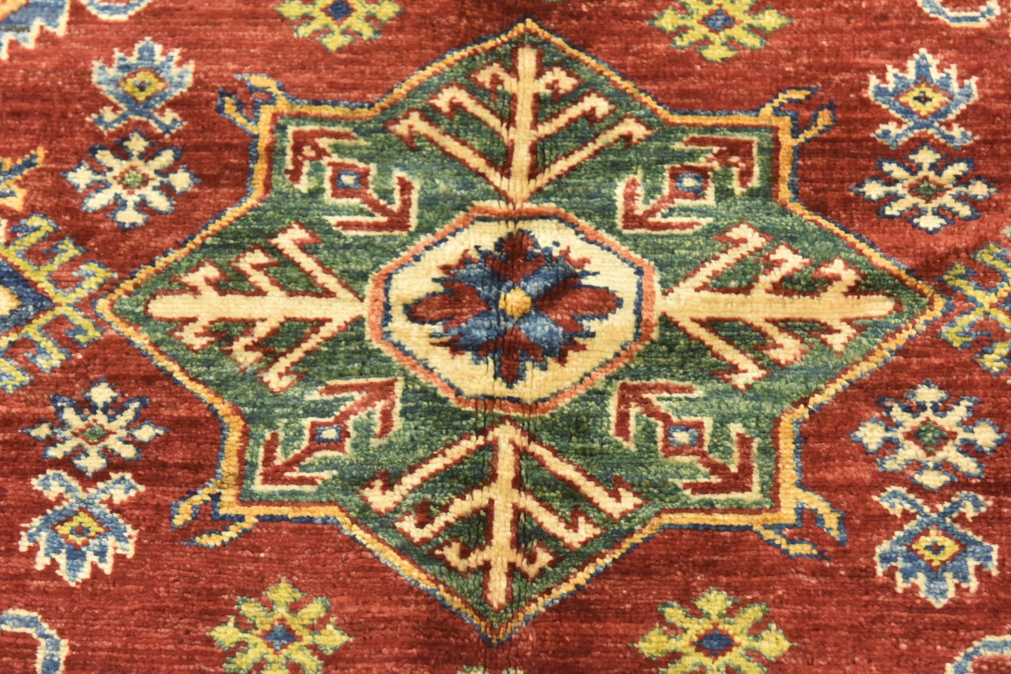5' 8 x 8' Hand Knotted Kazak Oriental Rug