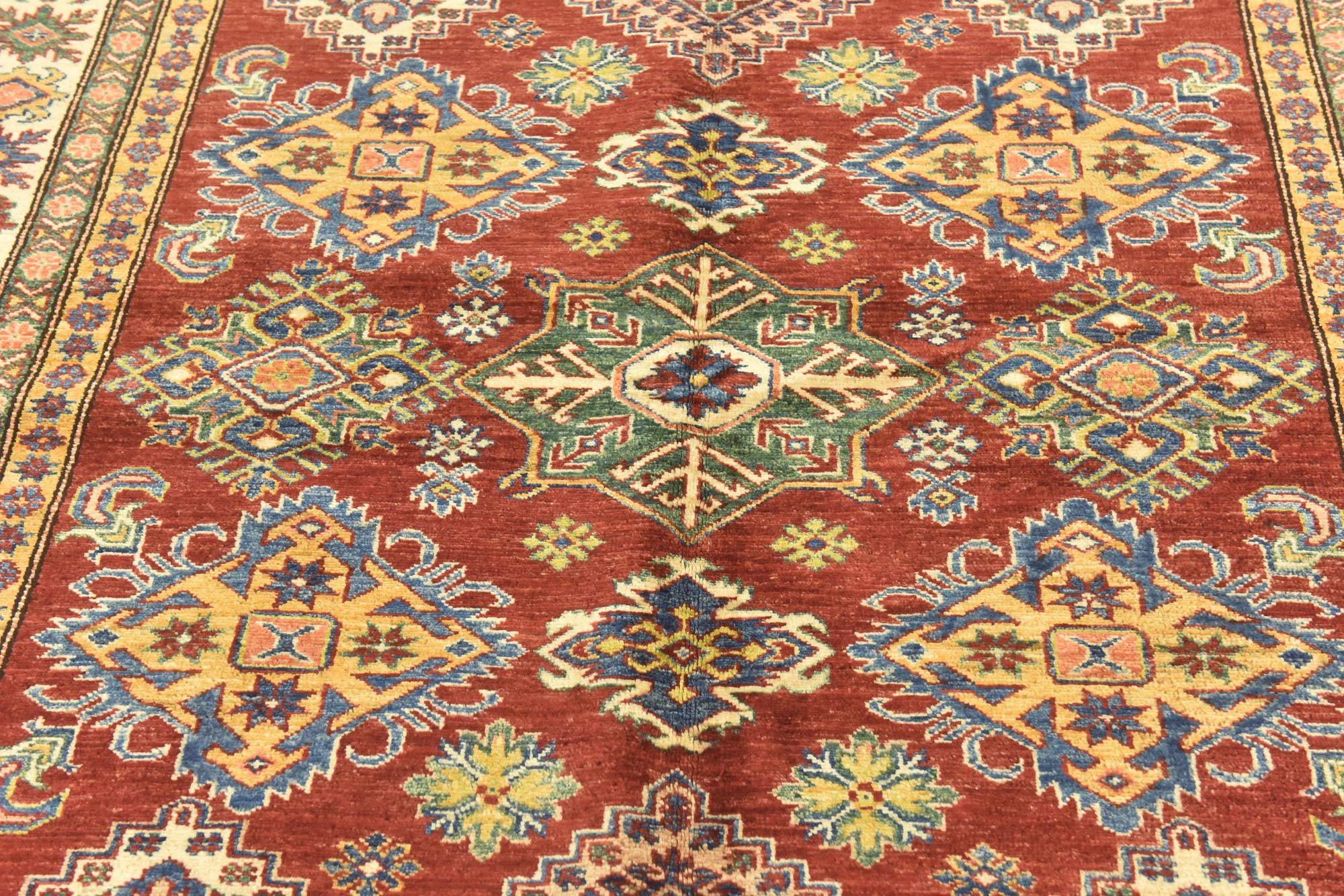 5' 8 x 8' Hand Knotted Kazak Oriental Rug