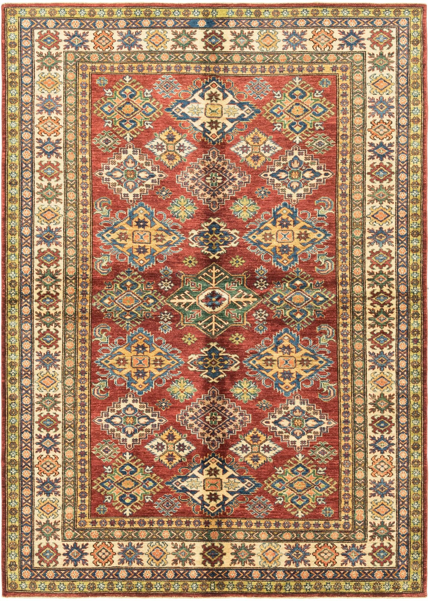 5' 8 x 8' Hand Knotted Kazak Oriental Rug