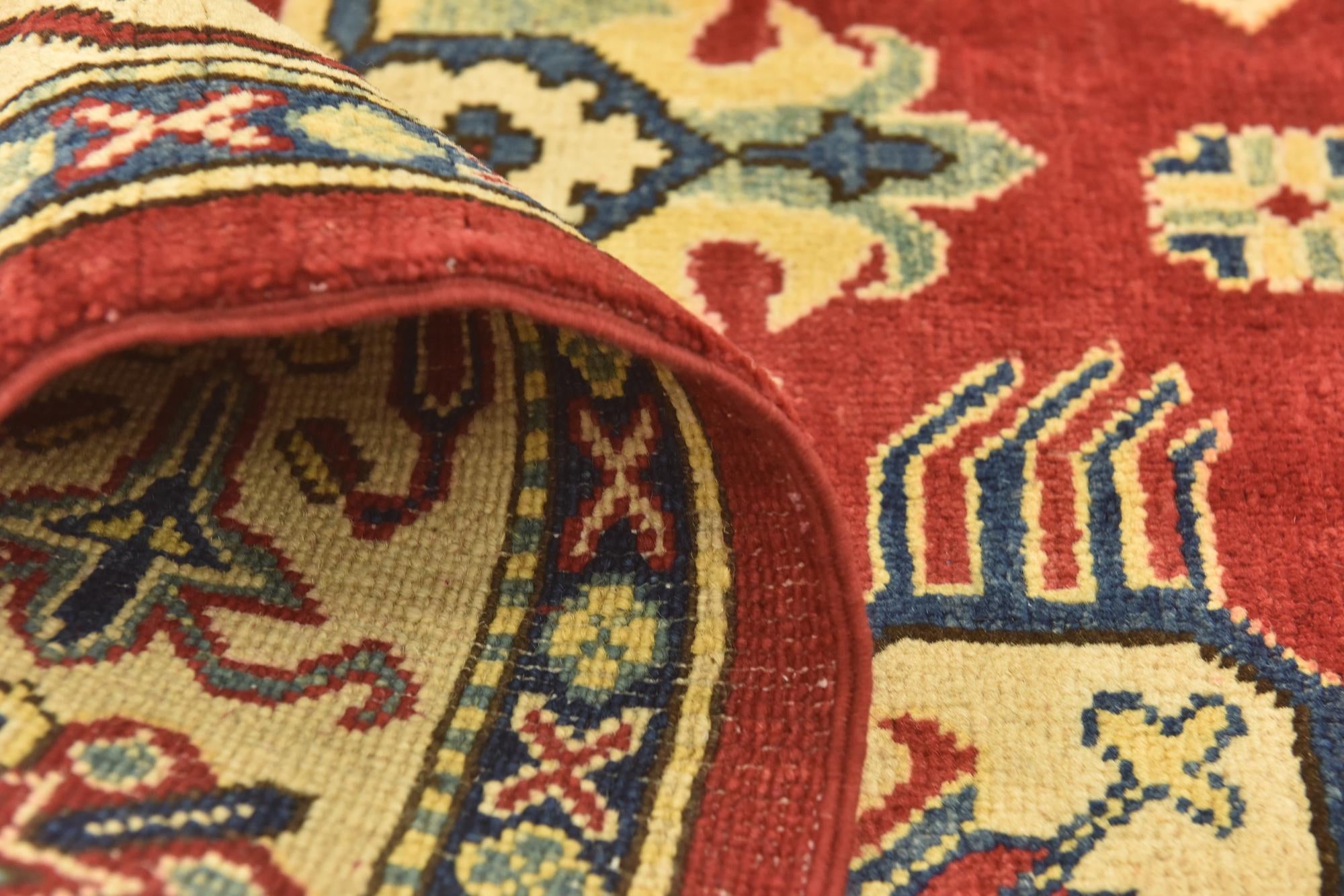 6' 7 x 9' 5 Hand Knotted Kazak Rug
