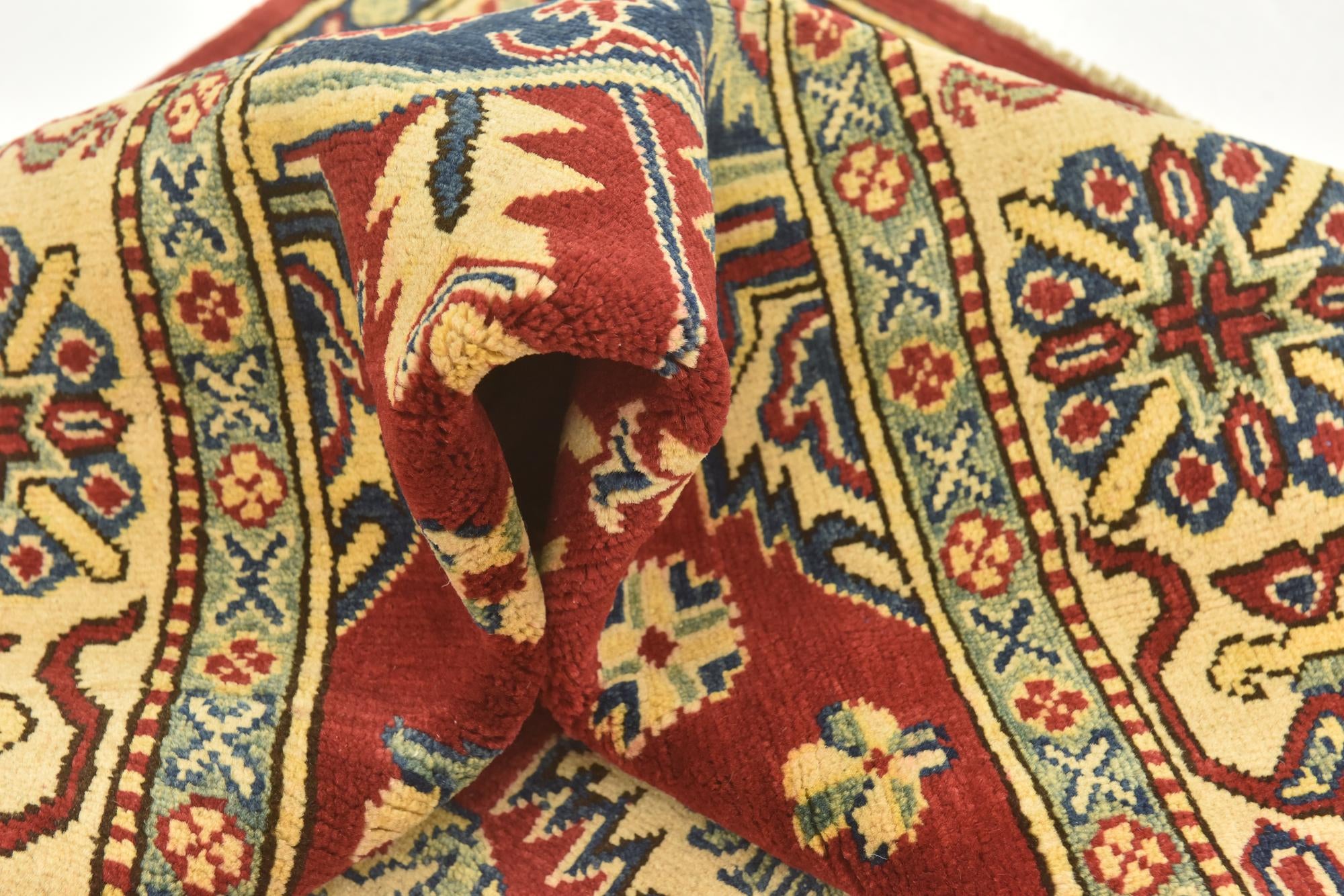 6' 7 x 9' 5 Hand Knotted Kazak Rug