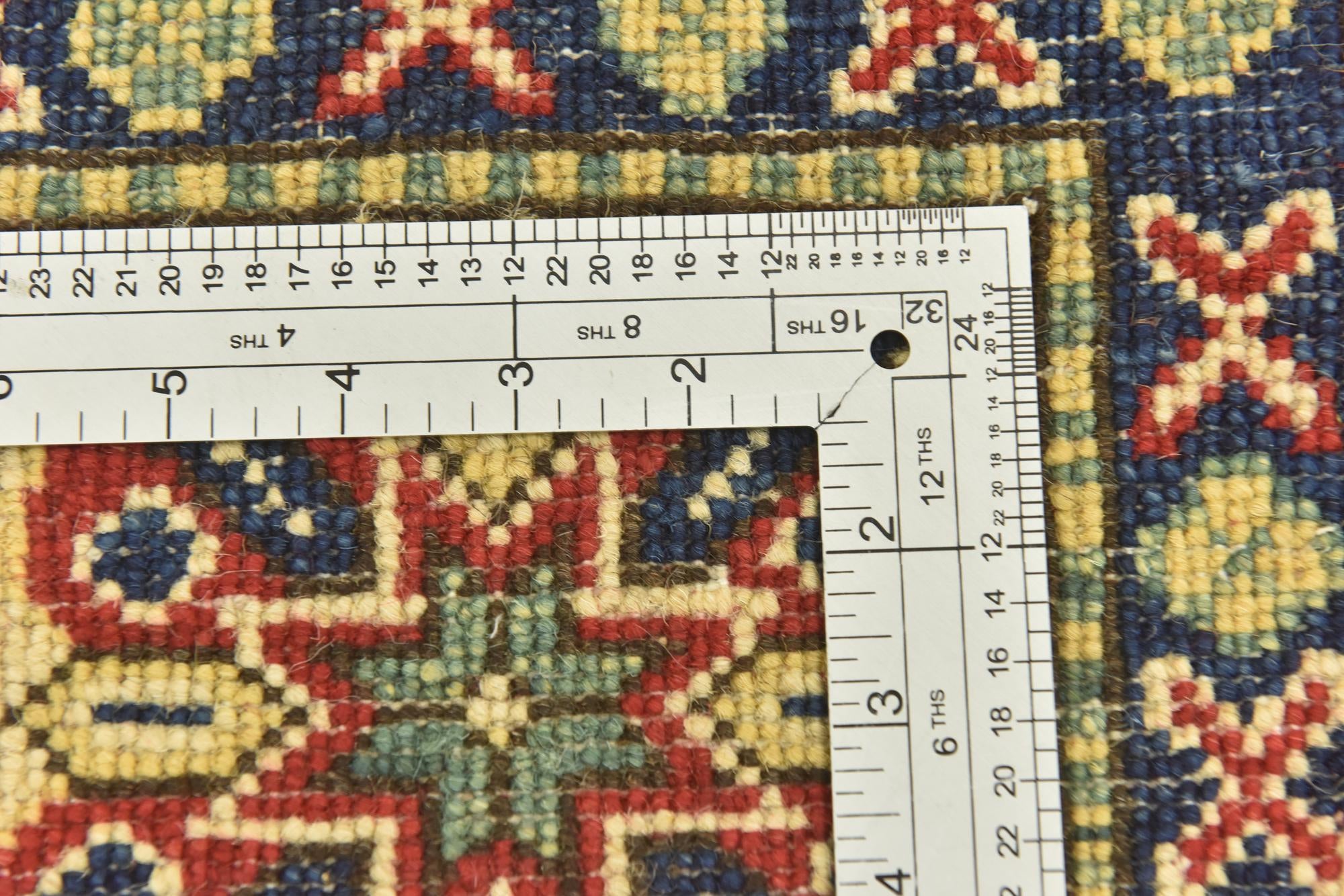 6' 7 x 9' 5 Hand Knotted Kazak Rug