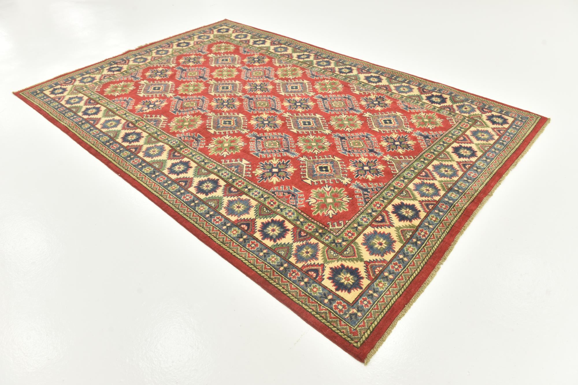 6' 6 x 9' 7 Hand Knotted Kazak Rug
