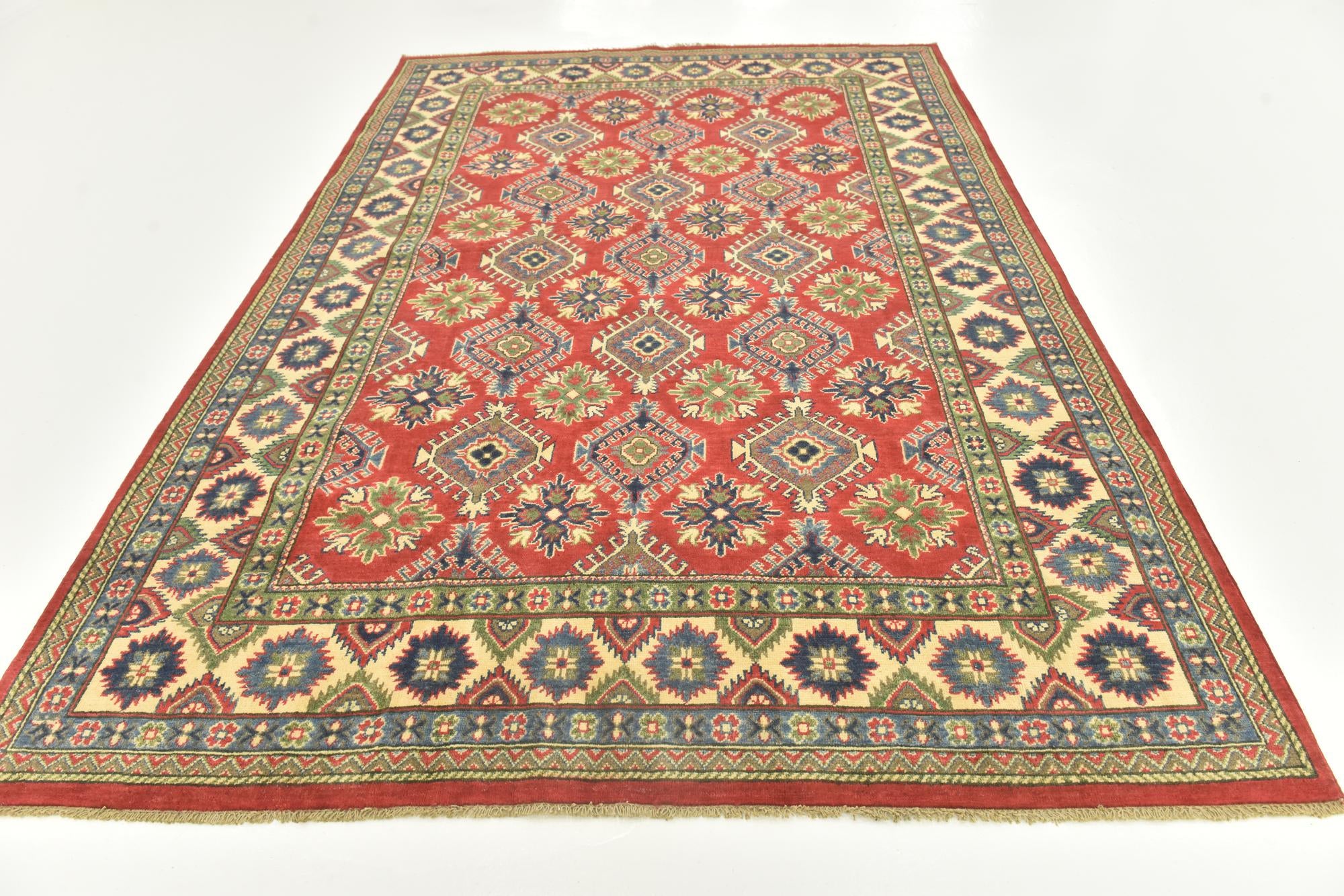 6' 6 x 9' 7 Hand Knotted Kazak Rug