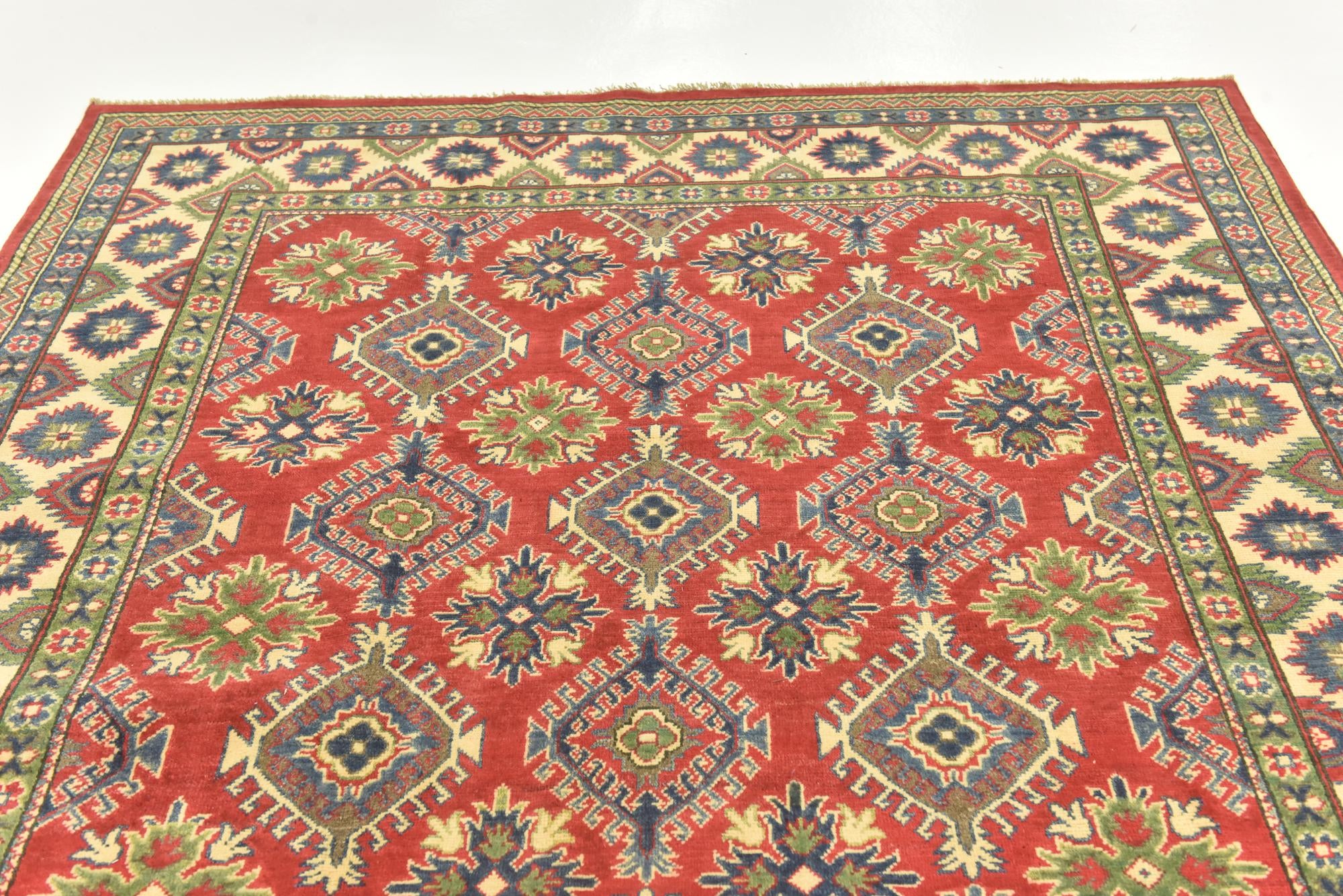 6' 6 x 9' 7 Hand Knotted Kazak Rug